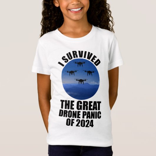 Ik overleefde de grote drone-paniek van 2024 t-shirt (Voorkant)