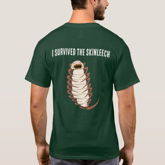 Ik overleefde de huidbloedzuiger t-shirt (Achterkant)