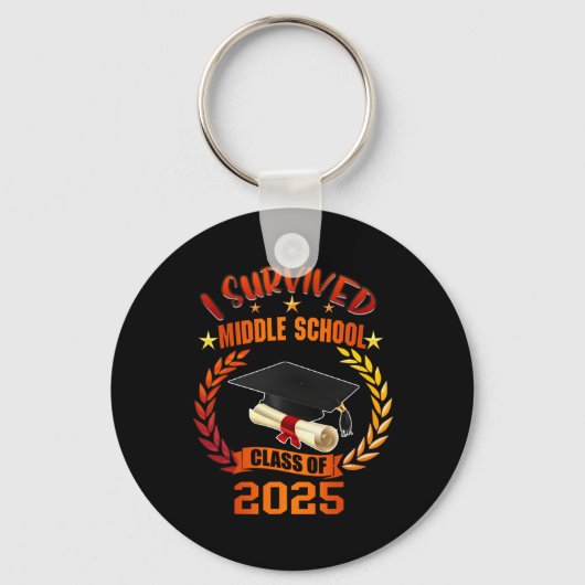 Ik overleefde de middelbare school CL van 2025 Stu Sleutelhanger (Voorkant)