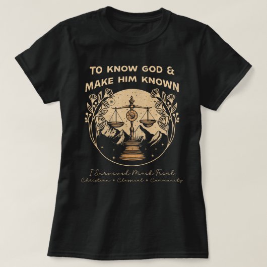 Ik overleefde de Mock Trial klassieke gesprekken T-shirt (Design voorkant)