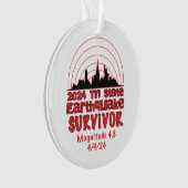 Ik overleefde de NYC aardbeving Tri State 2024 Ornament (voorkant)
