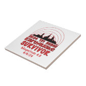 Ik overleefde de NYC aardbeving Tri State 2024 Tegeltje (Zijkant)