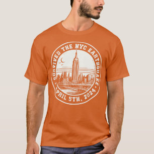Ik overleefde de NYC Earthquake Vintage New York d T-shirt