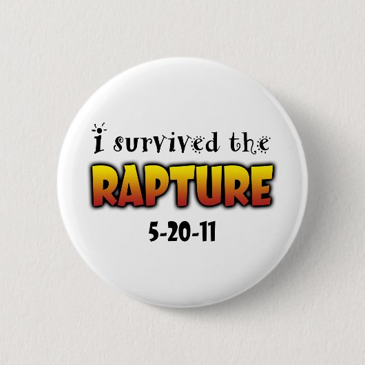 Ik overleefde de opname ronde button 5,7 cm (Voorkant)