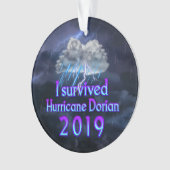 Ik overleefde de orkaan Dorian cloud Ornament (voorkant)