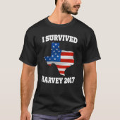 Ik overleefde de orkaan Harvey mannen Texas Shirt (Voorkant)