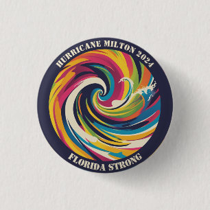 Ik overleefde de orkaan van Milton Florida Ronde Button 3,2 Cm