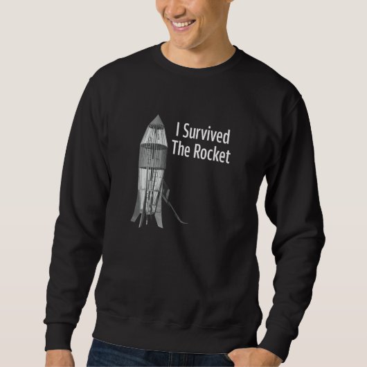 Ik overleefde de raket grappige kleding trui (Voorkant)