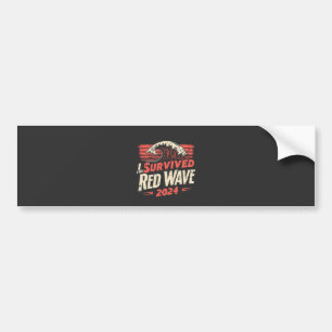 Ik overleefde de Rode Golf 2024 Trump won Inagurat Bumpersticker
