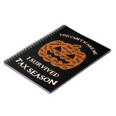 Ik overleefde de spiraal van het belastingseizoen notitieboek (Linkerzijde)