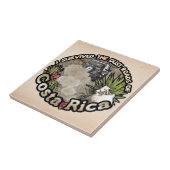 Ik overleefde de stofwegen van Costa Rica Tegeltje (Zijkant)