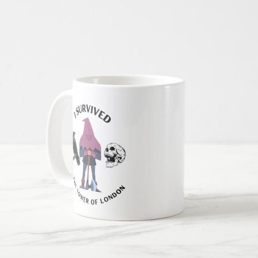 Ik overleefde de Tower of London Koffiemok (Voorkant links)