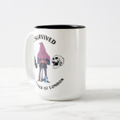 Ik overleefde de Tower of London Two Tone Tweekleurige Koffiemok (Voorkant links)
