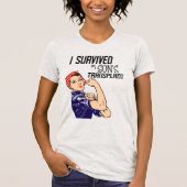 Ik overleefde de transplantatie van mijn zoon grap t-shirt (Voorkant)