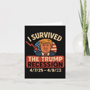 Ik overleefde de Trump-recessie Amerika Vintage Kaart
