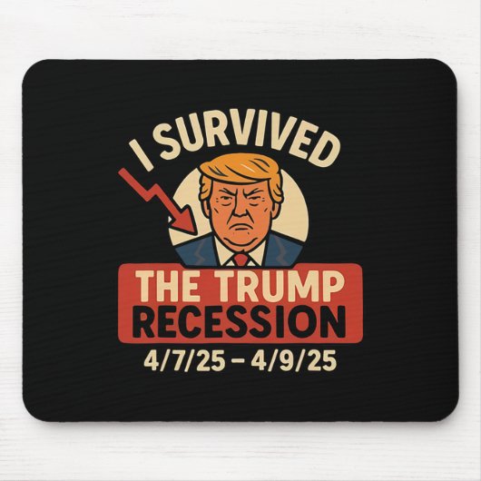 Ik overleefde de Trump-recessie grappig Muismat (Voorkant)