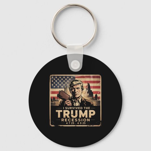 Ik overleefde de Trump-recessie Sleutelhanger (Voorkant)