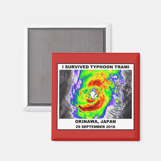 Ik overleefde de tyfoon Trami Magneet (Voorkant / Achterkant)