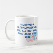 Ik overleefde de wereldwijde pandemie Funny Covid  Koffiemok (Links)