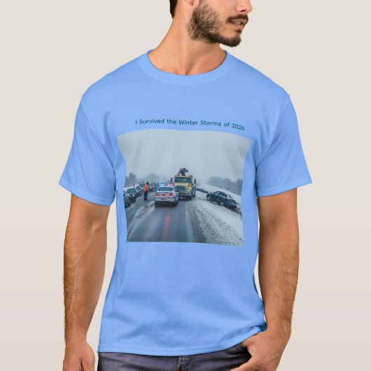 Ik overleefde de winterstormen van 2026 t-shirt (Voorkant)