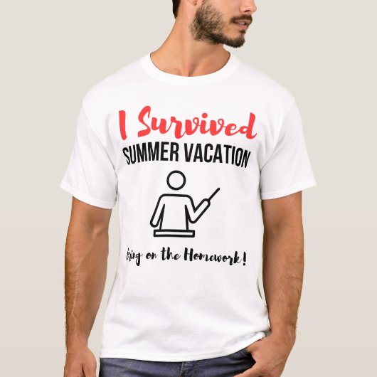 Ik overleefde de zomervakantie t-shirt (Voorkant)