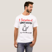 Ik overleefde de zomervakantie t-shirt (Voorkant volledig)