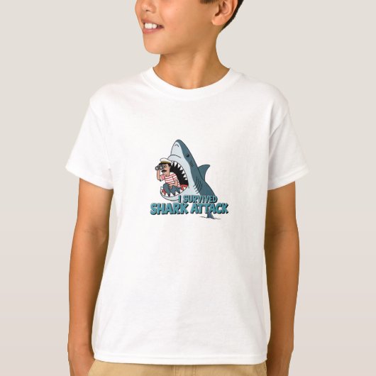 Ik overleefde een haaienaanval t-shirt (Voorkant)