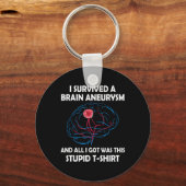 Ik overleefde een hersenaneurysma en ik kreeg alle sleutelhanger (Voorkant)