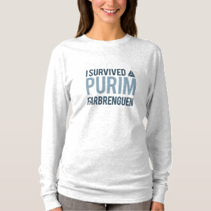 Ik overleefde een purimfarbrengen t-shirt