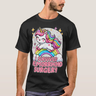 Ik overleefde een sarcastische aambeienoperatie t-shirt