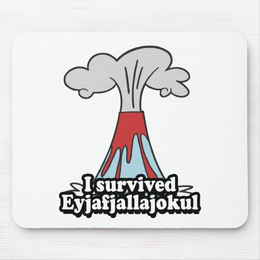 Ik overleefde Eyjafjallajokul Volcano Muismat (Voorkant)