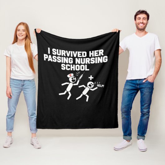 Ik overleefde haar afstuderen aan de verpleegsters fleece deken (In situ)