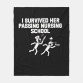 Ik overleefde haar passerende verpleegster fleece deken (Voorkant)