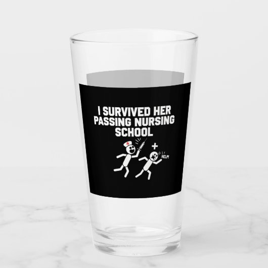 Ik overleefde haar passerende verpleegster glas (Voorkant)