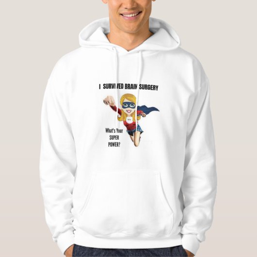 IK OVERLEEFDE HERSENCHIRURGIE (GEPERSONALISEERD) HOODIE (Voorkant)