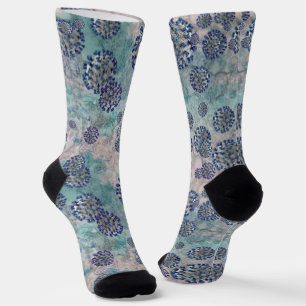 Ik overleefde het blauwe abstracte virus sokken