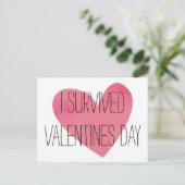 Ik overleefde het Briefkaart van de Valentijnsdag (Staand voorkant)