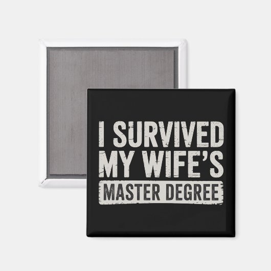 Ik overleefde het geslaagd afstuderen van mijn vro magneet (Voorkant / Achterkant)