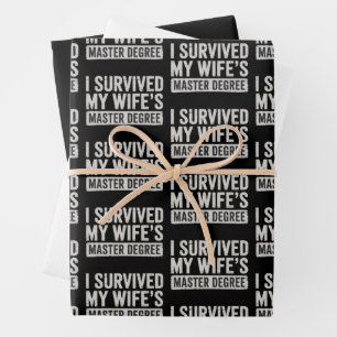 Ik overleefde het geslaagd zijn van mijn vrouw voo inpakpapier vel