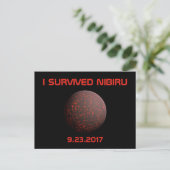 Ik overleefde het Nibiru Briefkaart (Staand voorkant)