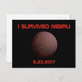 Ik overleefde het Nibiru Briefkaart (Voorkant / Achterkant)