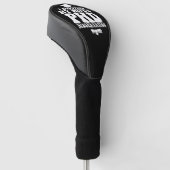 Ik overleefde het proefschrift van mijn vrouw golfheadcover (Schuin)