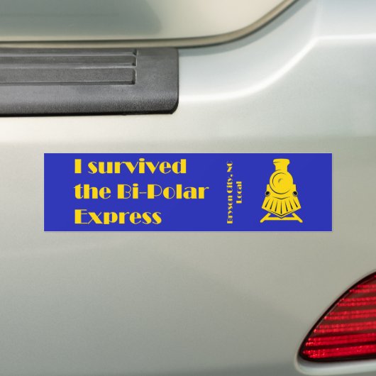 Ik overleefde het toeristenseizoen: de Bi-Polar Ex Bumpersticker (Op auto)