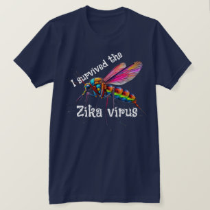 "Ik overleefde het Zika-virus" met mug T-shirt