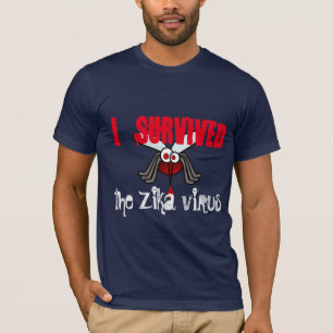 "Ik overleefde het zikavirus" met mug T-shirt