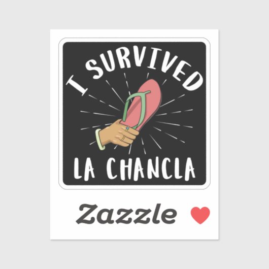 Ik overleefde La Chancla grappige Mexicaanse moede Sticker (Vel)