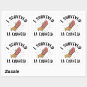 Ik overleefde La Chancla - Mexicaanse moeder grapp Vierkante Sticker (Vel)