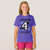 Ik overleefde meisjes van de 4e klas t-shirt (Voorkant volledig)