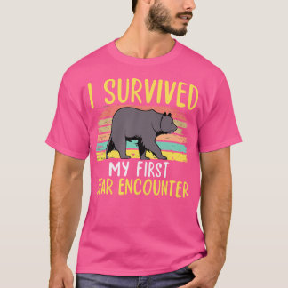 Ik overleefde mijn eerste Beer ontmoeting wandelaa T-shirt