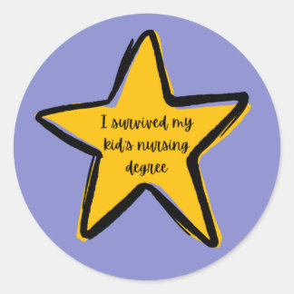 "Ik overleefde mijn kind's verpleegkunde diploma"  Ronde Sticker